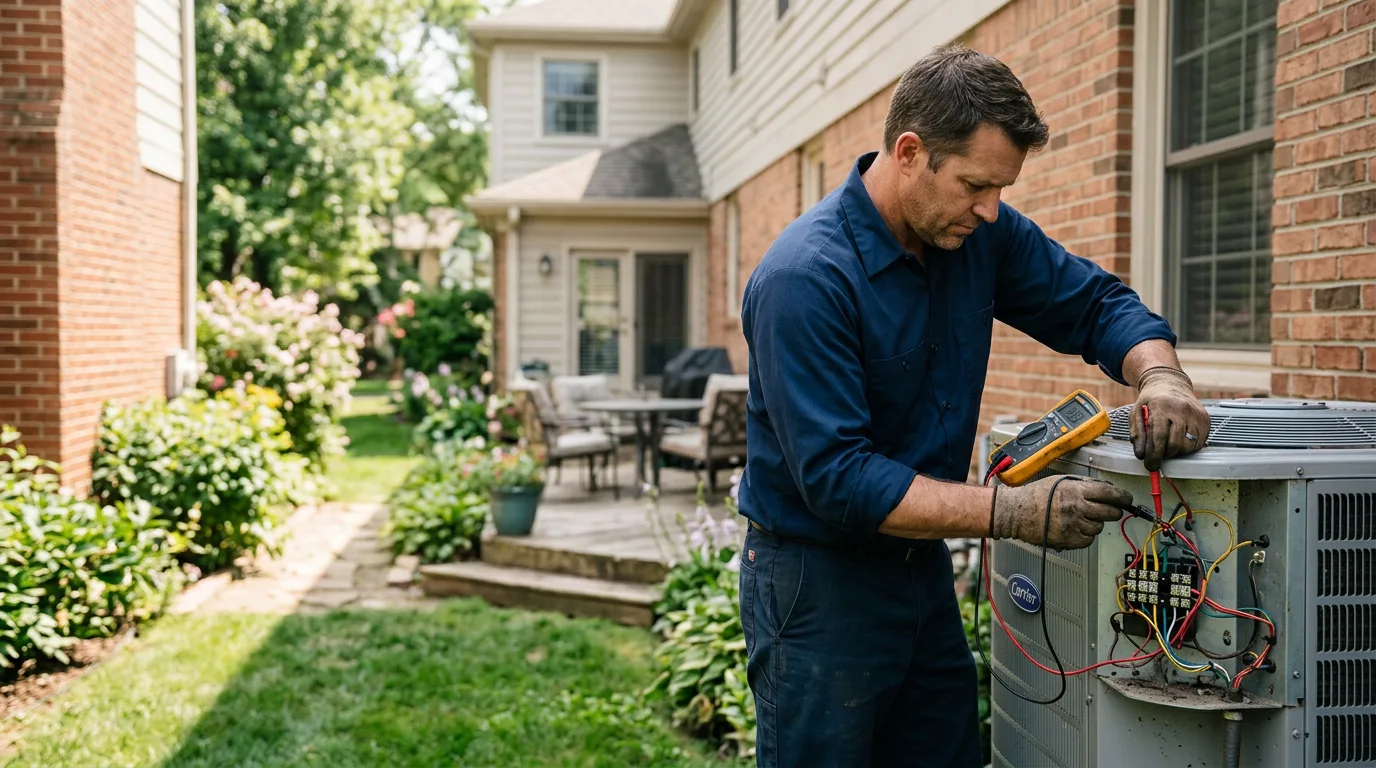 HVAC technician working near Prudenville, MI